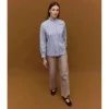 CAMISA RAYAS CUELLO VOLANTE