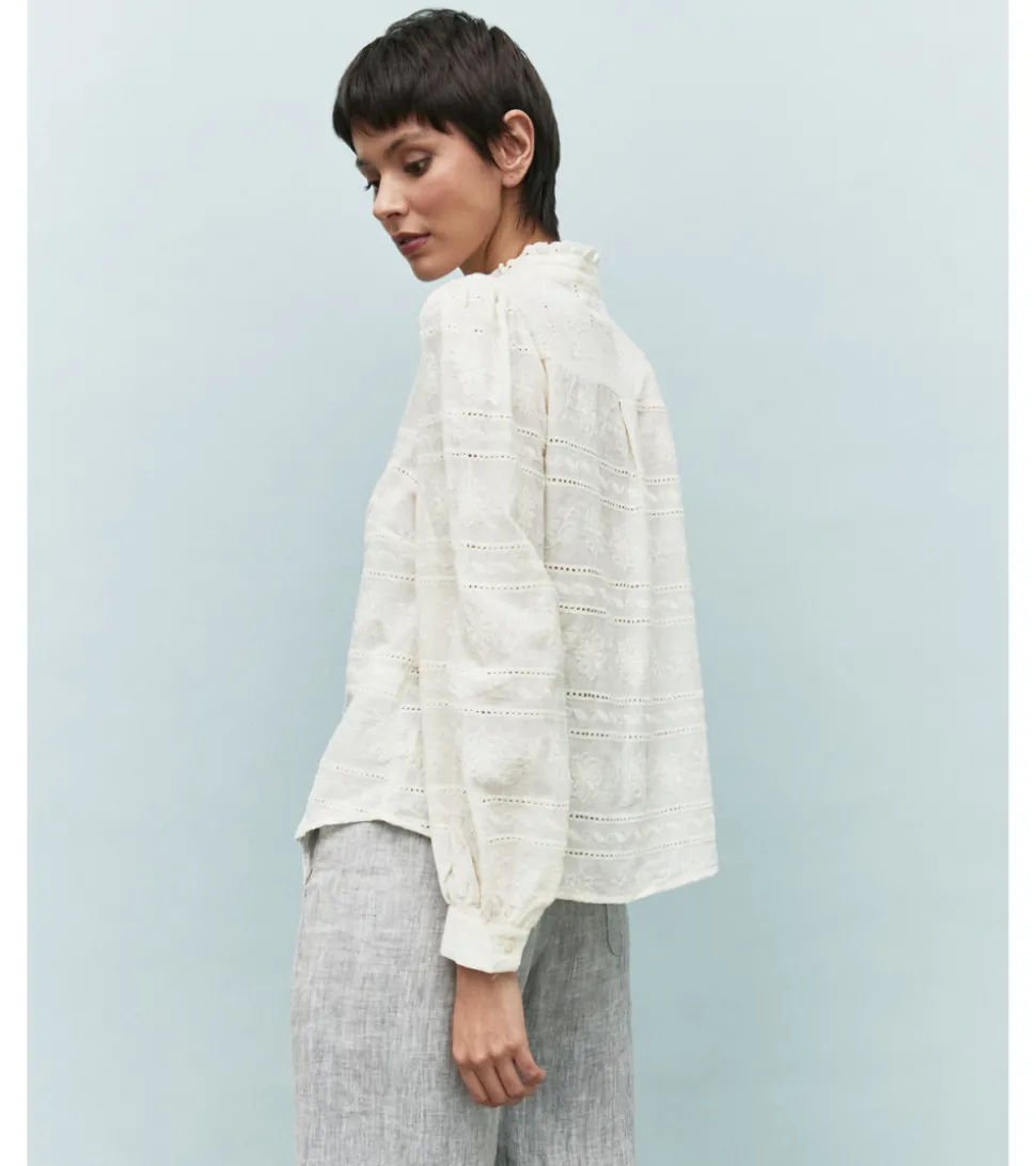 CAMISA ROMÁNTICA BORDADOS
