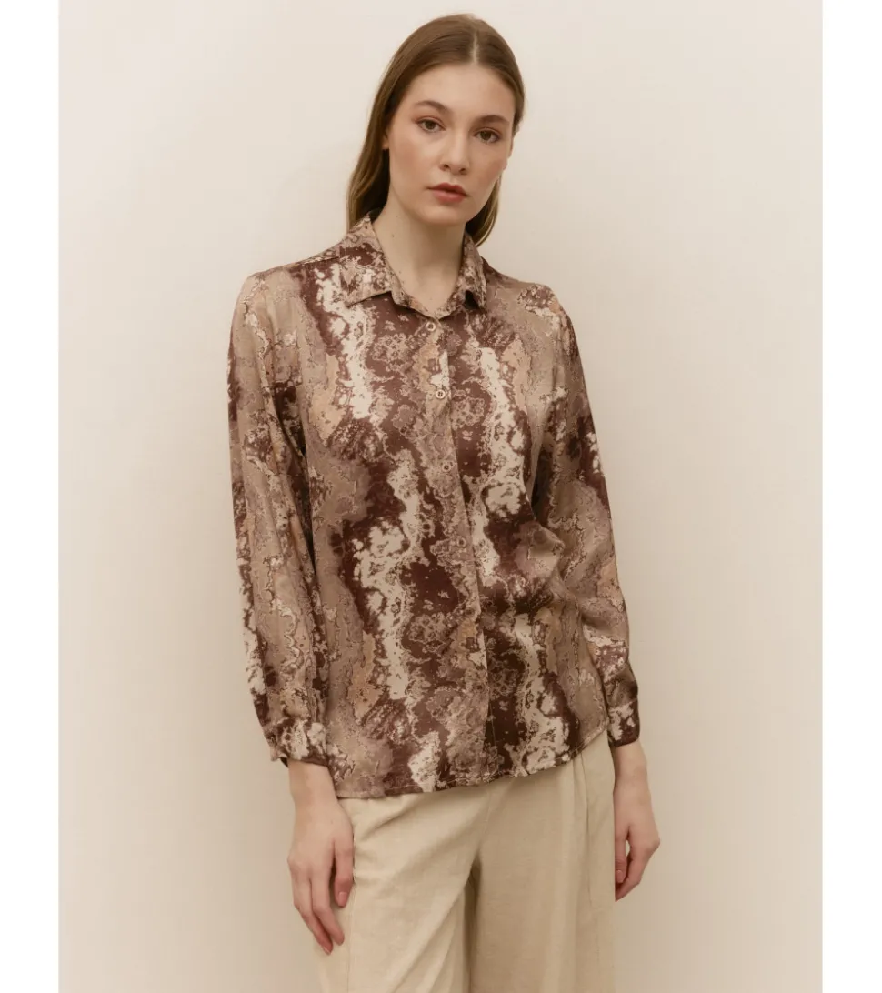 CAMISA SATINADA ESTAMPADA
