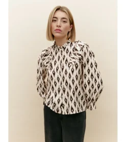 CAMISA ÉTNICA CON VOLANTES