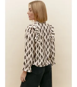 CAMISA ÉTNICA CON VOLANTES