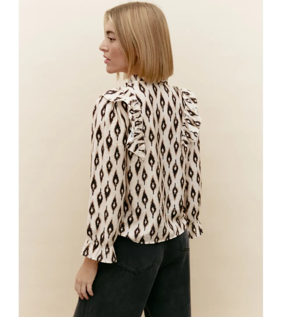 CAMISA ÉTNICA CON VOLANTES