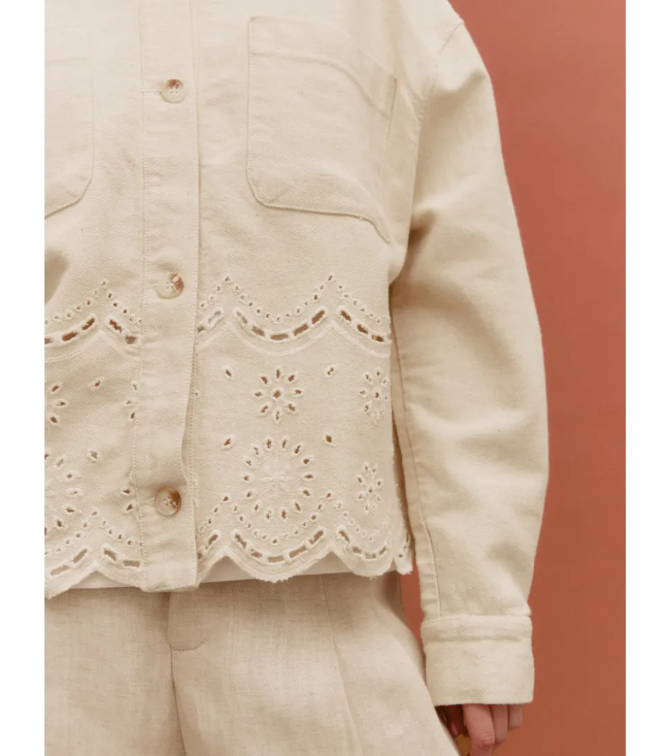 CHAQUETA BAJO BORDADO