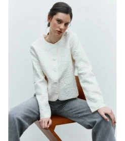 CHAQUETA BROCADA BOTONES