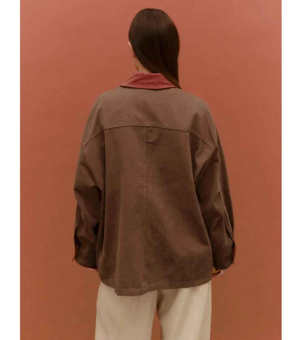 CHAQUETA COMBINADA ALGODÓN