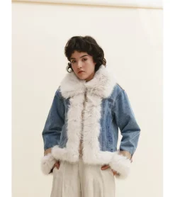 CHAQUETA DENIM PELO