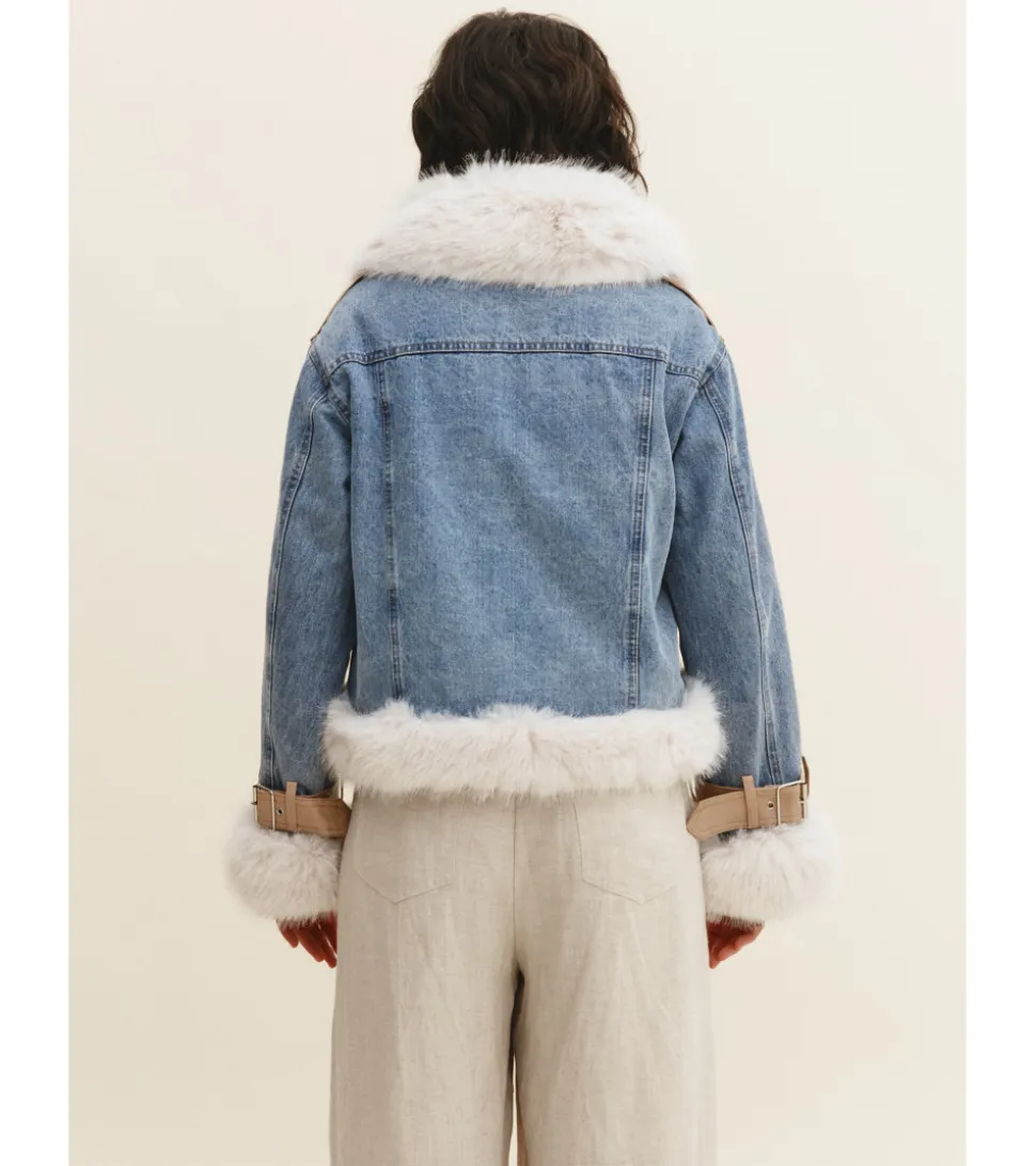 CHAQUETA DENIM PELO