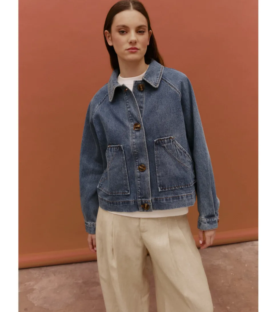 CHAQUETA DENIM BOLSILLOS