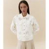 CHAQUETA DENIM FLORES