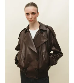 CHAQUETA PIEL SOLAPAS