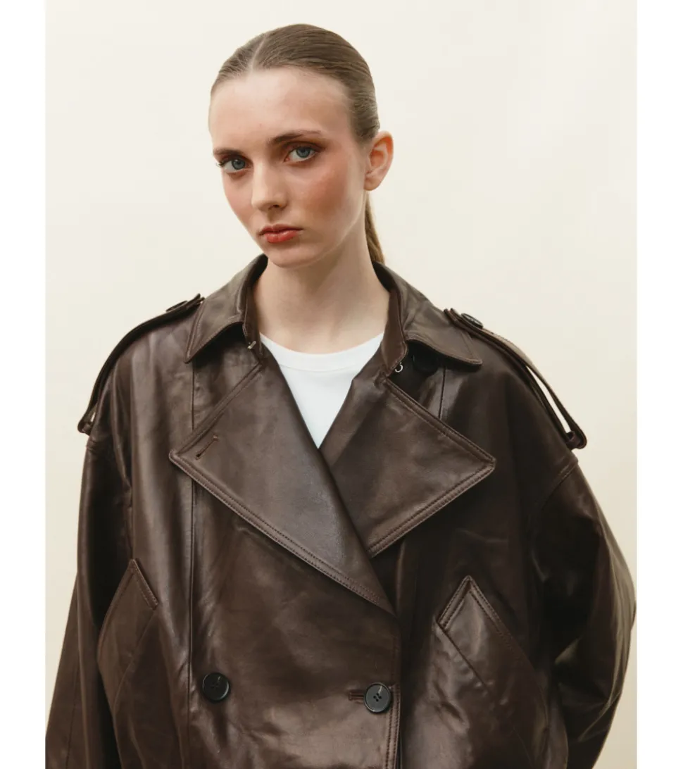 CHAQUETA PIEL SOLAPAS