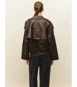 CHAQUETA PIEL SOLAPAS
