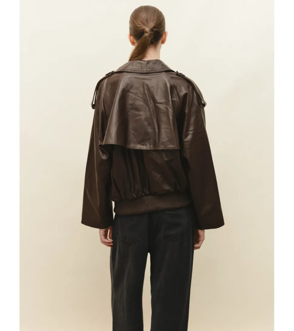 CHAQUETA PIEL SOLAPAS