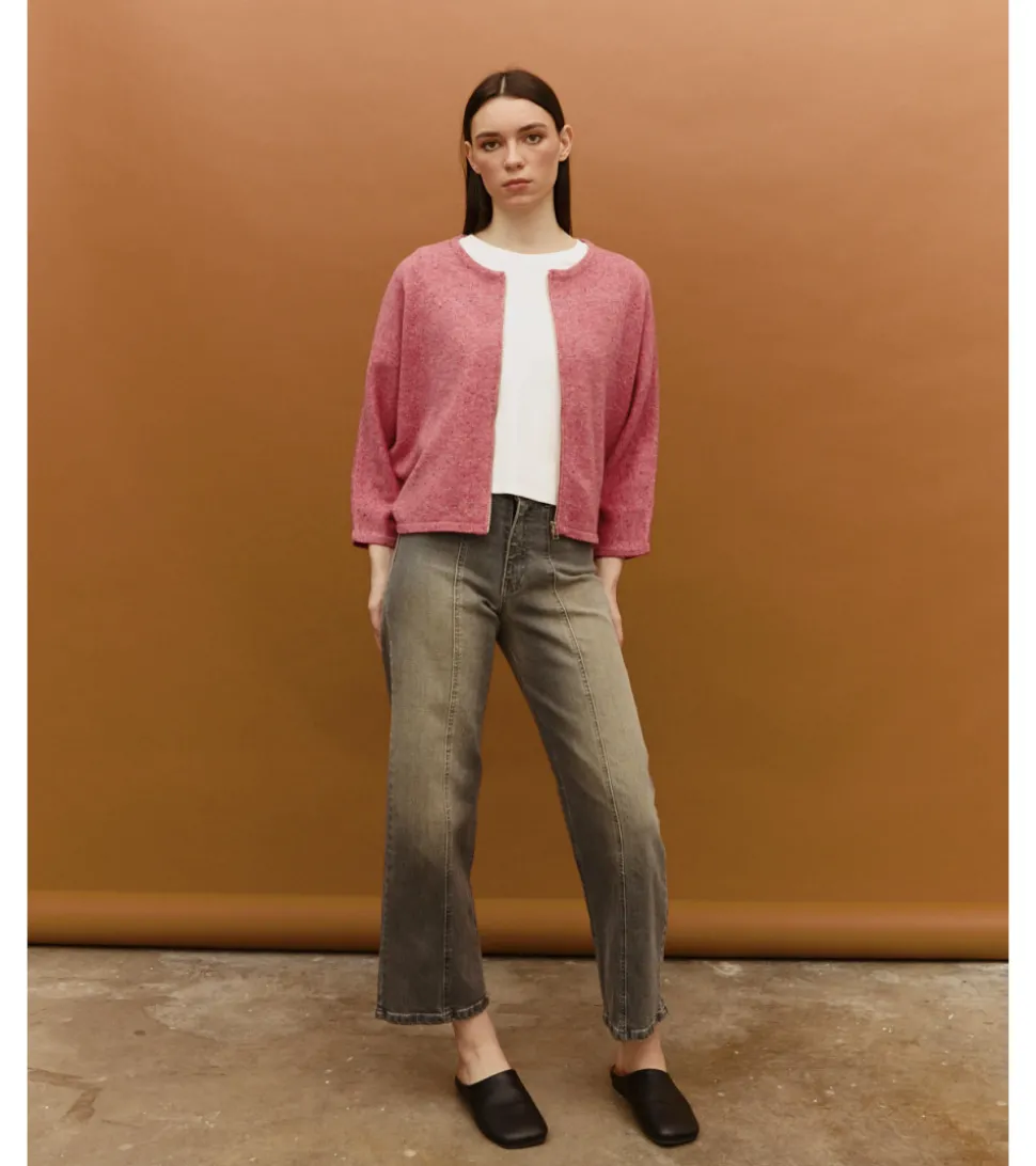 CHAQUETA PUNTO JASPEADA