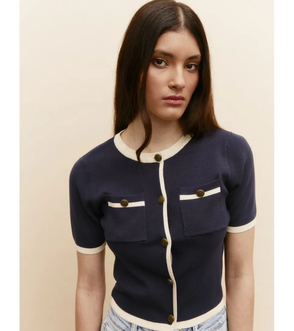 CHAQUETA PUNTO MANGA CORTA