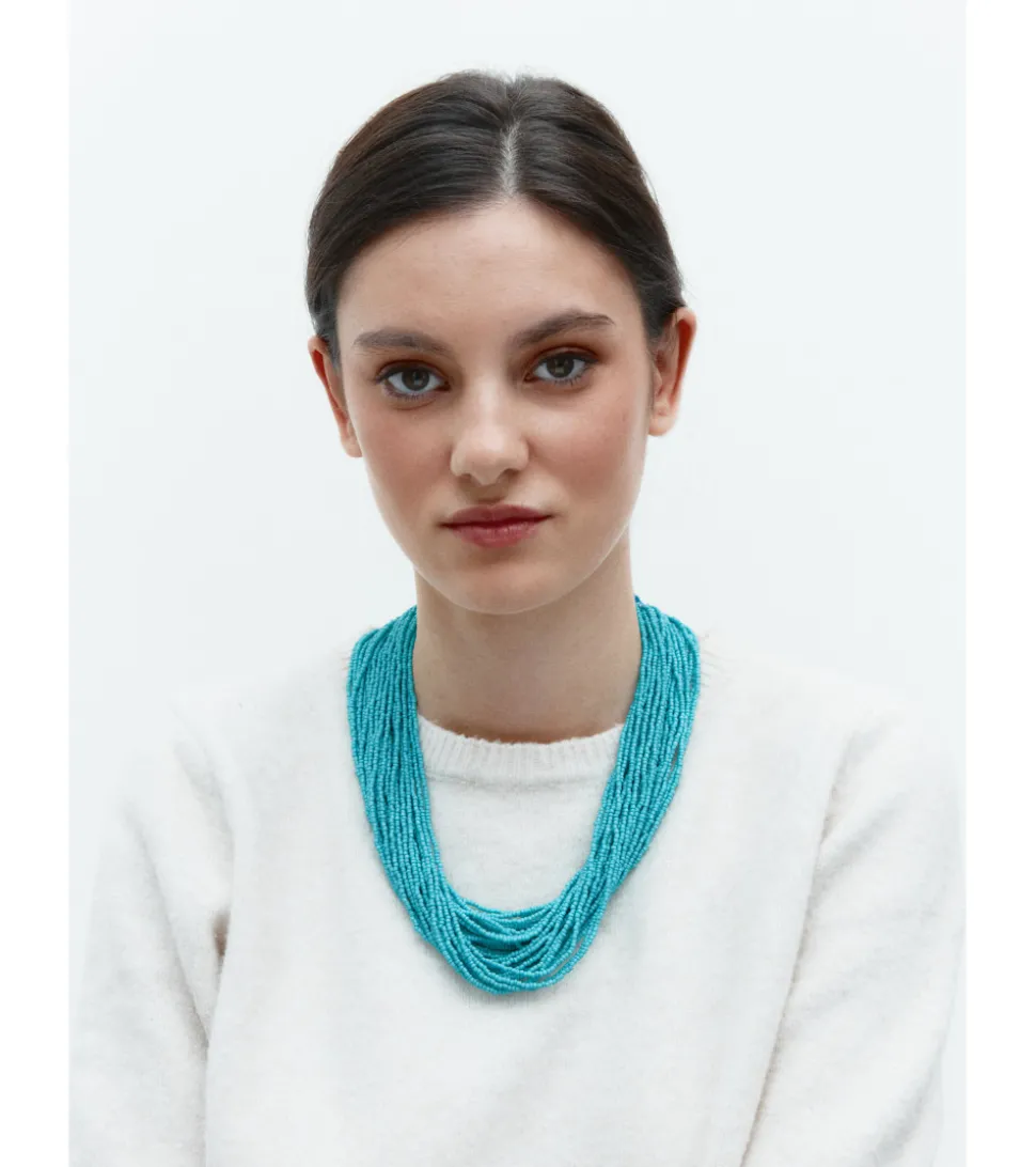 COLLAR CUENTAS TURQUESAS