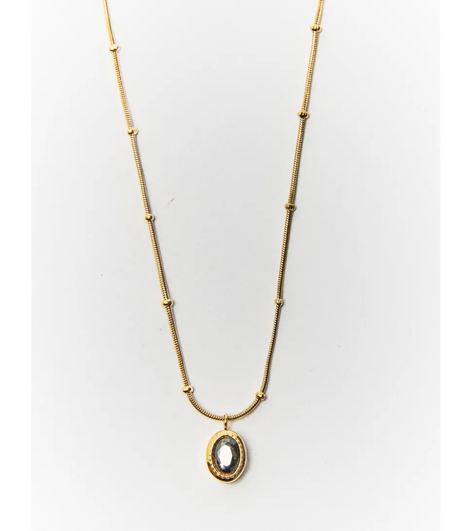 COLLAR EFECTO PIEDRA CADENA