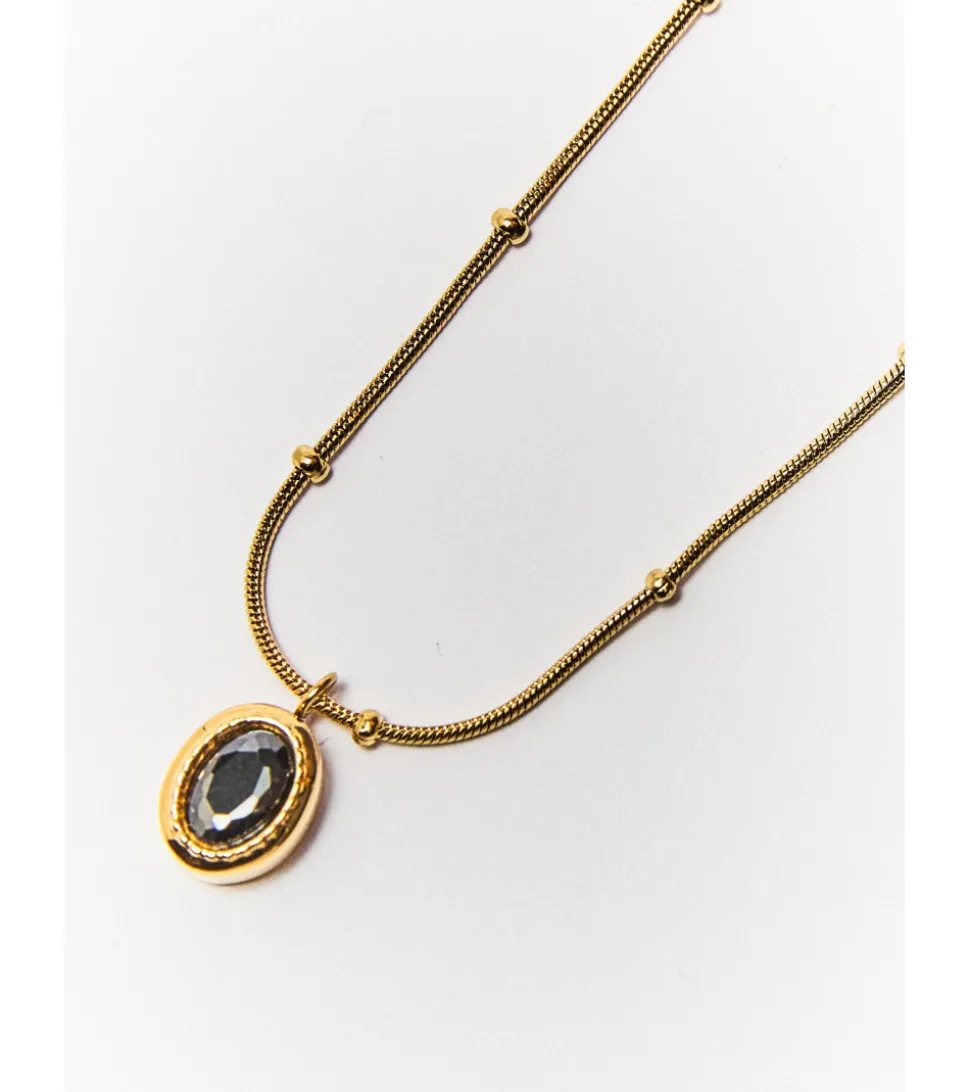 COLLAR EFECTO PIEDRA CADENA