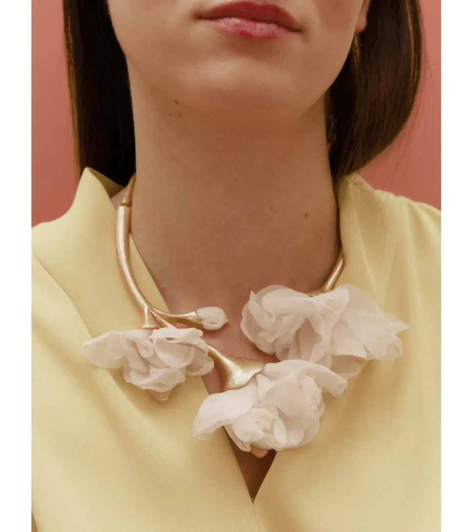 COLLAR FLOR TEJIDO