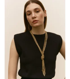 COLLAR LARGO CUENTAS NUDO