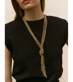 COLLAR LARGO CUENTAS NUDO
