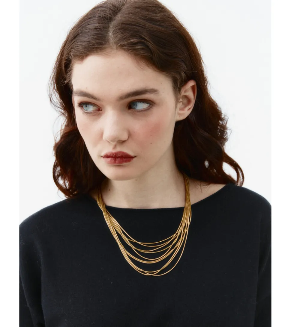 COLLAR MULTICADENA DORADO