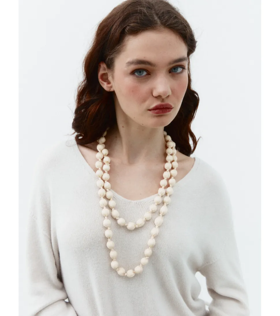 COLLAR SEDA BOLAS