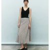FALDA CUADROS MIDI