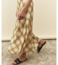 FALDA MIDI CUADROS