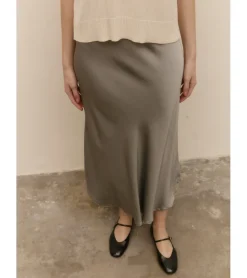 FALDA MIDI SATINADA
