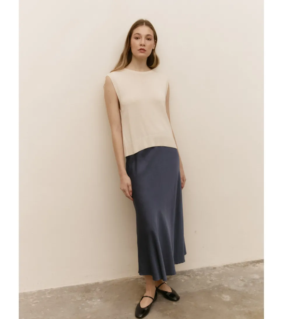 FALDA MIDI SATINADA