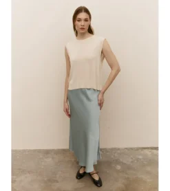 FALDA MIDI SATINADA