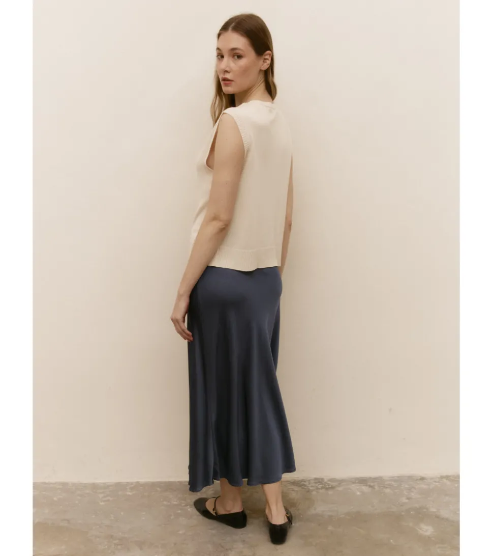 FALDA MIDI SATINADA