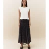 FALDA MIDI TUL FLORES