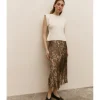 FALDA SATINADA ESTAMPADA