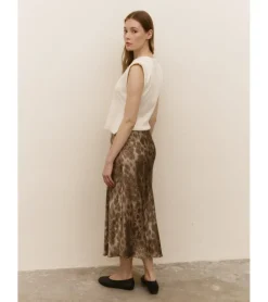 FALDA SATINADA ESTAMPADA
