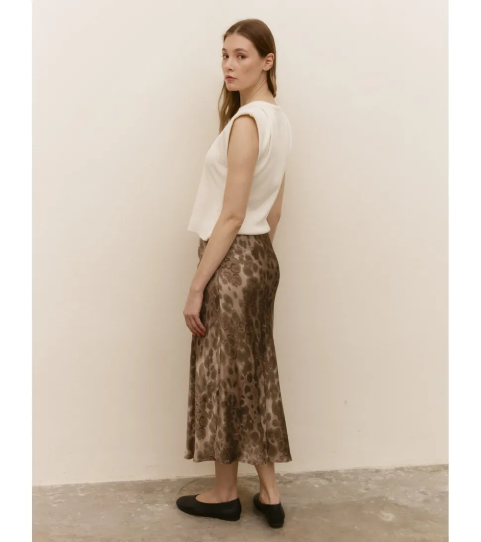 FALDA SATINADA ESTAMPADA