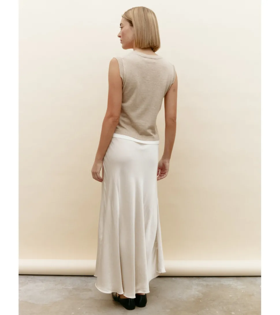 FALDA SATINADA MIDI