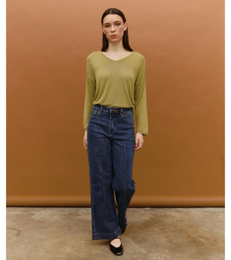 JEANS ANCHOS TIRO ALTO