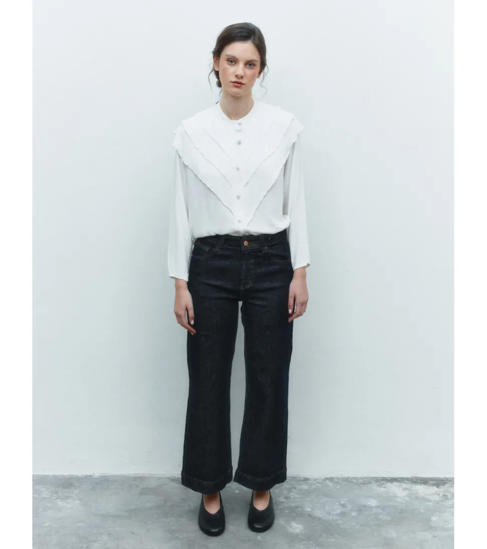 JEANS CROPPED TIRO MEDIO