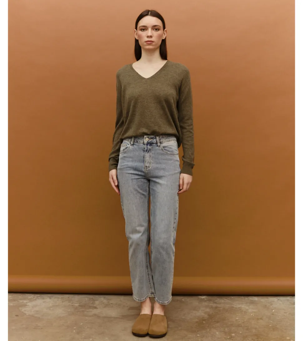 JEANS RECTOS TIRO ALTO