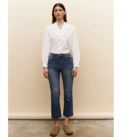 JEANS WIDE LEG CROPPED
