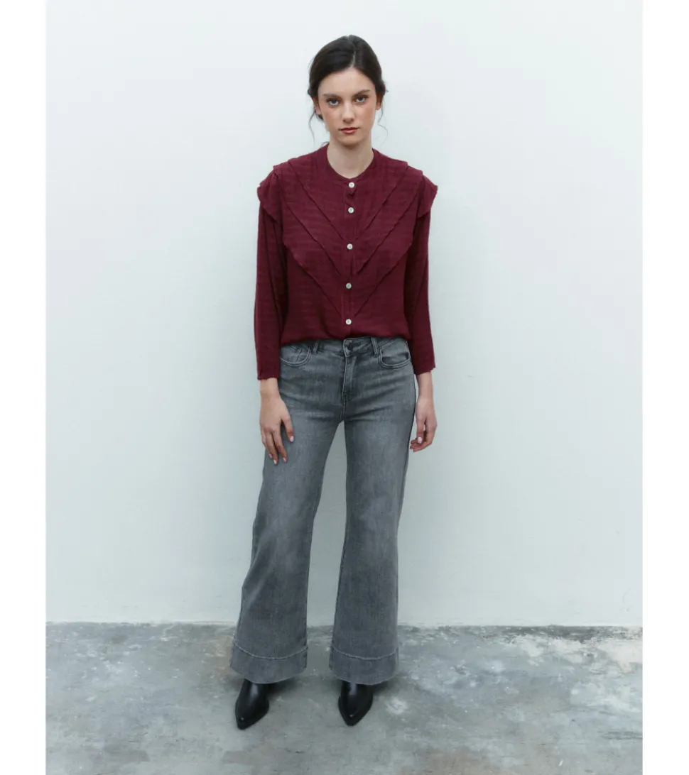 JEANS WIDE LEG TIRO ALTO