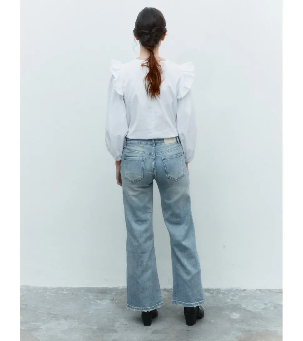 JEANS WIDE LEG TIRO MEDIO