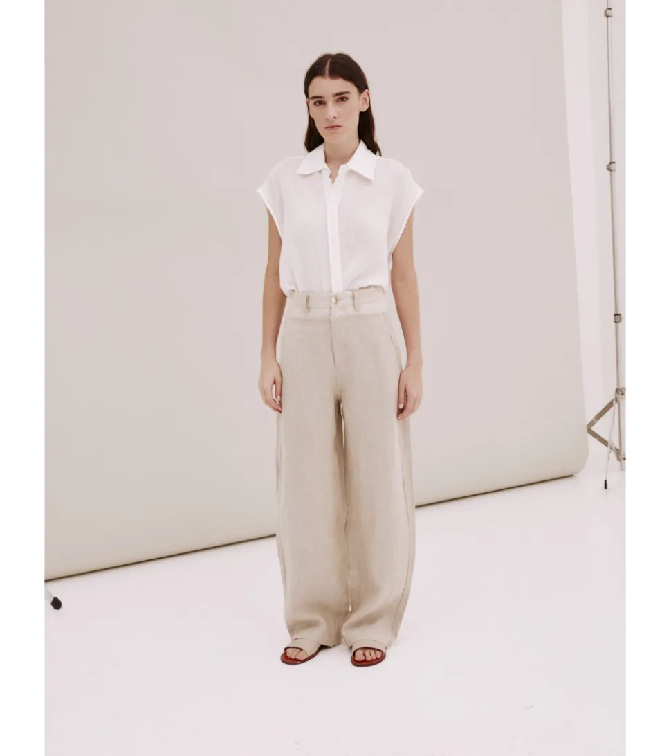 PANTALÓN CINTURA COMBINADA