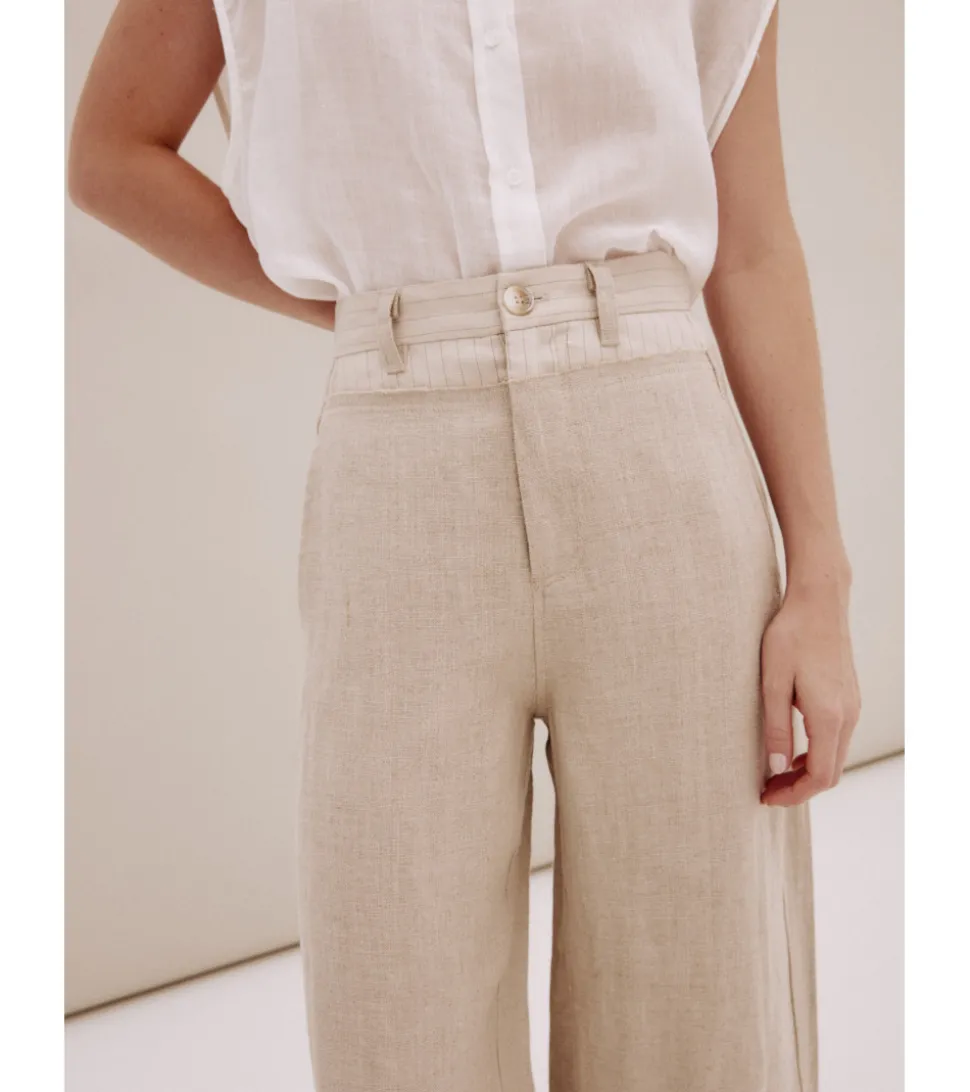 PANTALÓN CINTURA COMBINADA