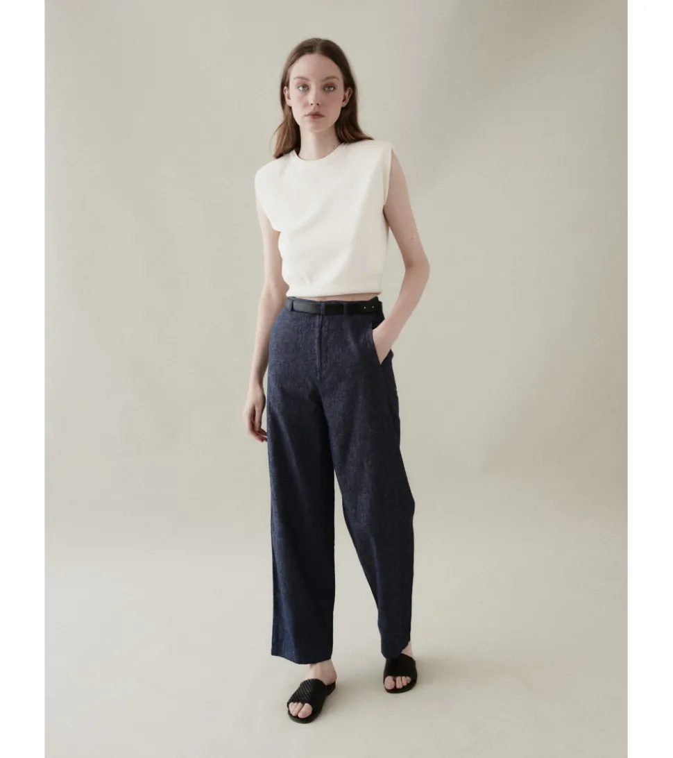 PANTALÓN DENIM CINTURÓN