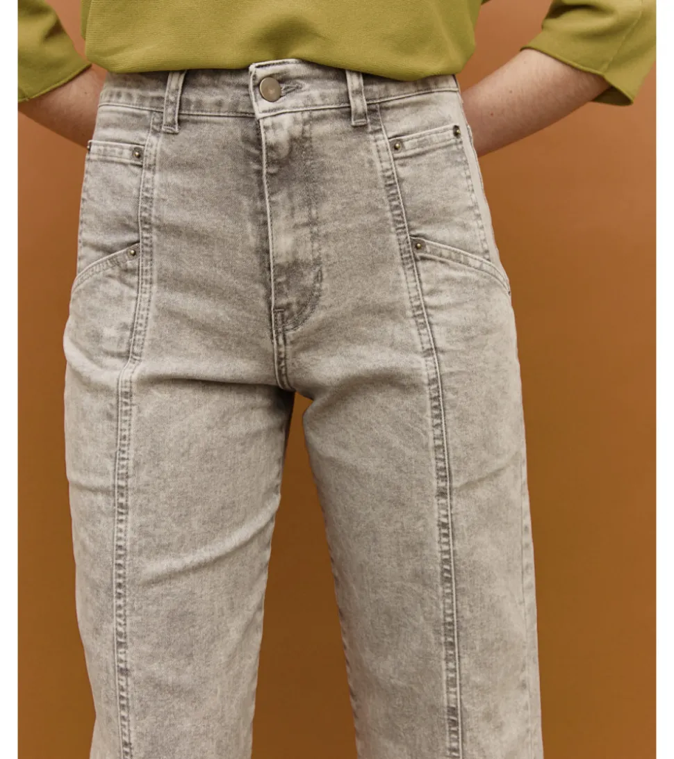 PANTALÓN DENIM RECORTES