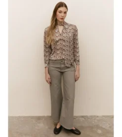 PANTALÓN JASPEADO PATA ANCHA