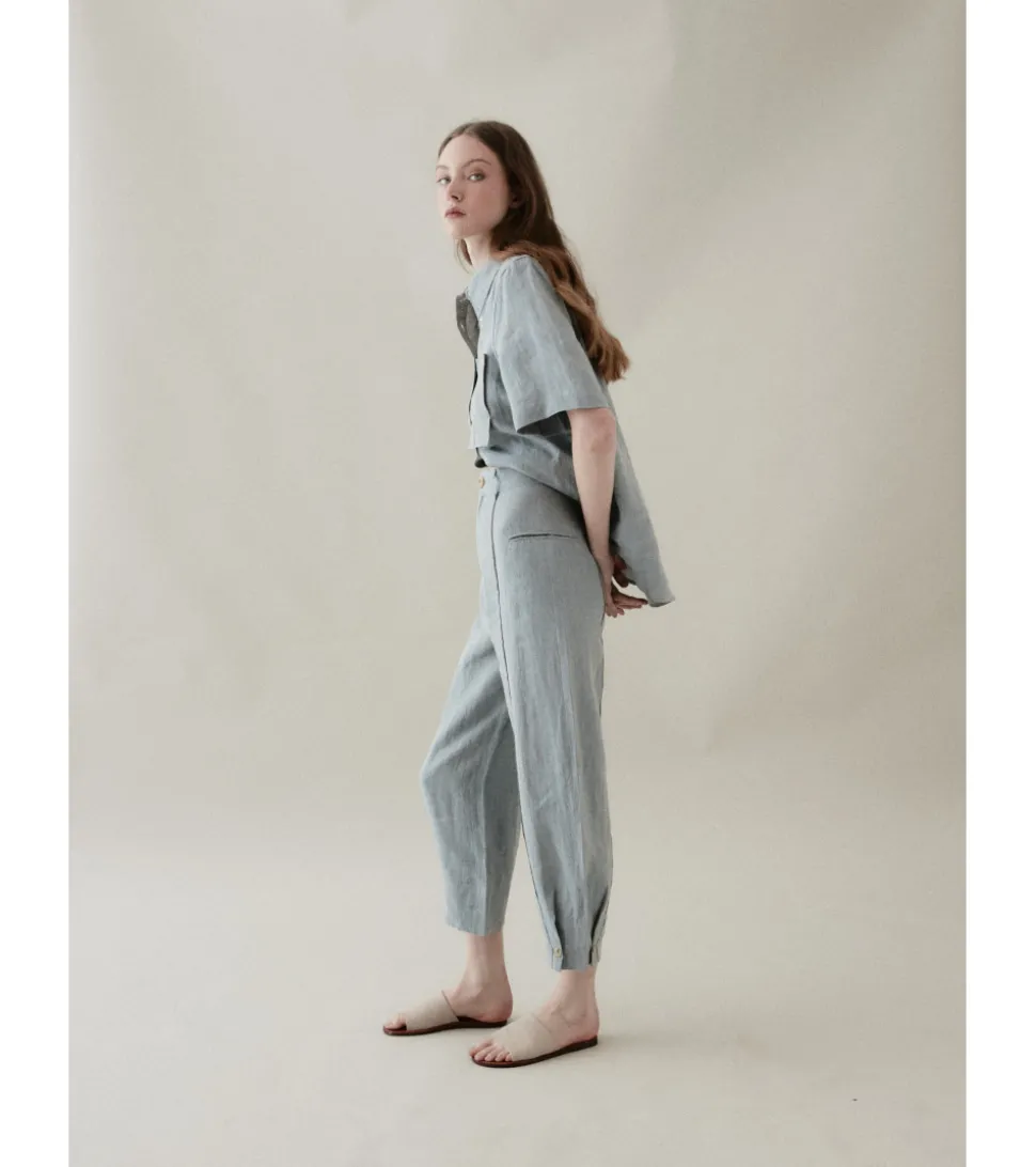 PANTALÓN LINO PUÑOS